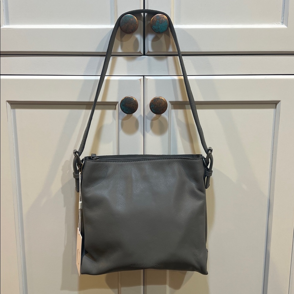 Harbour 2nd NWT grey leather shoulder bag purse
